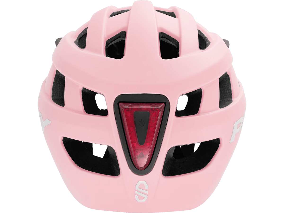 Puky bike helmet for children in retro pink with removable rear light