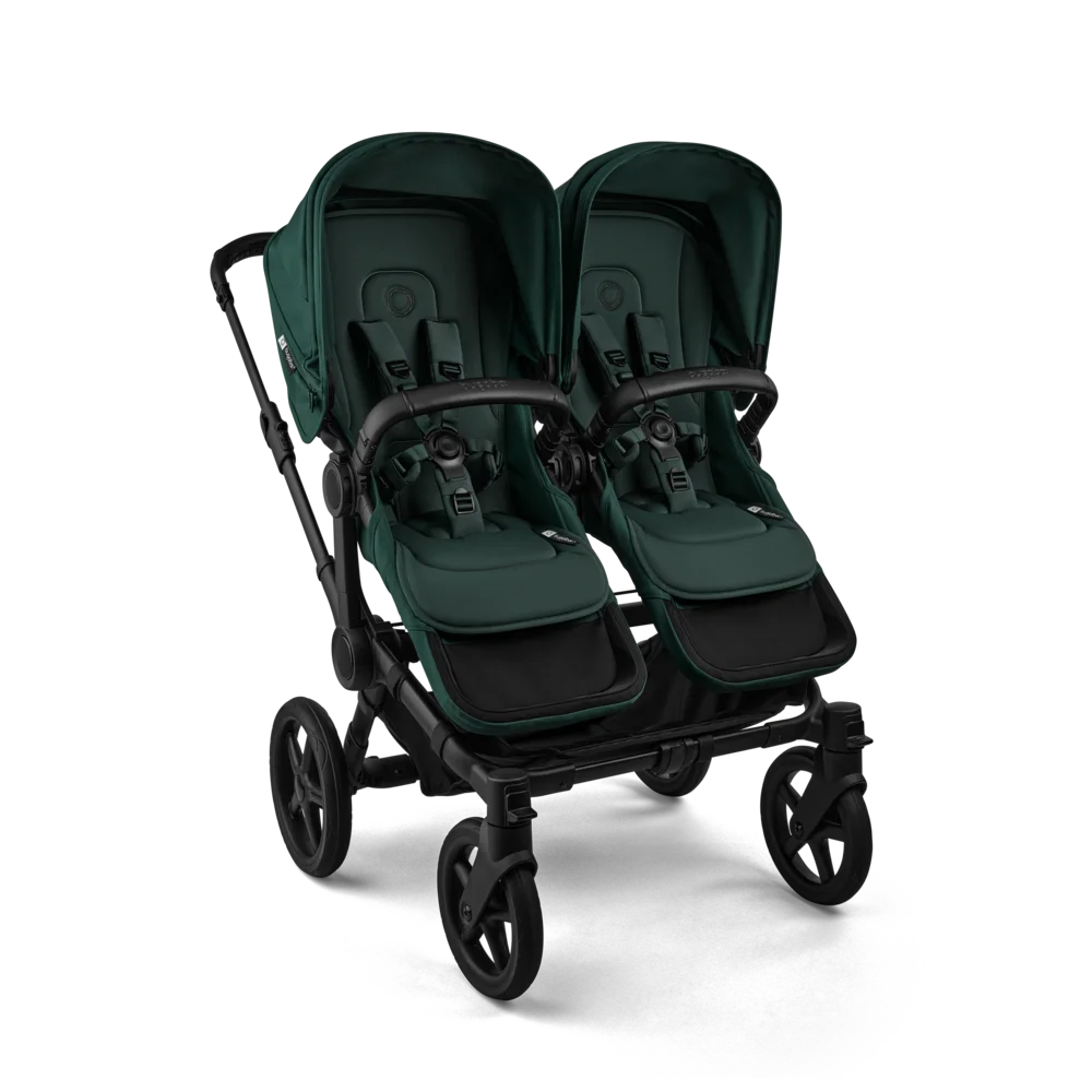 Bugaboo Donkey 6 Twin tvillingvagn Fern Green med sittdynor