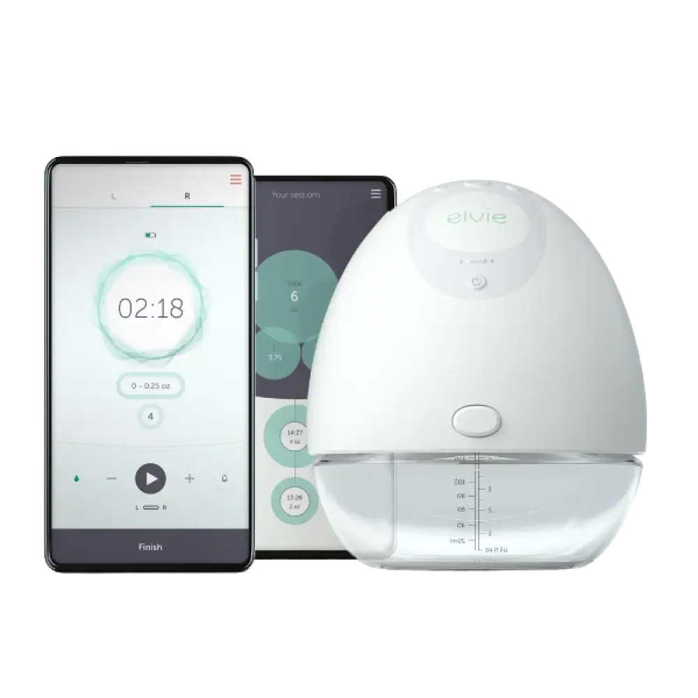 Lej Elvie Pump Single elektrisk bröstpump med gratisapp hos Parently