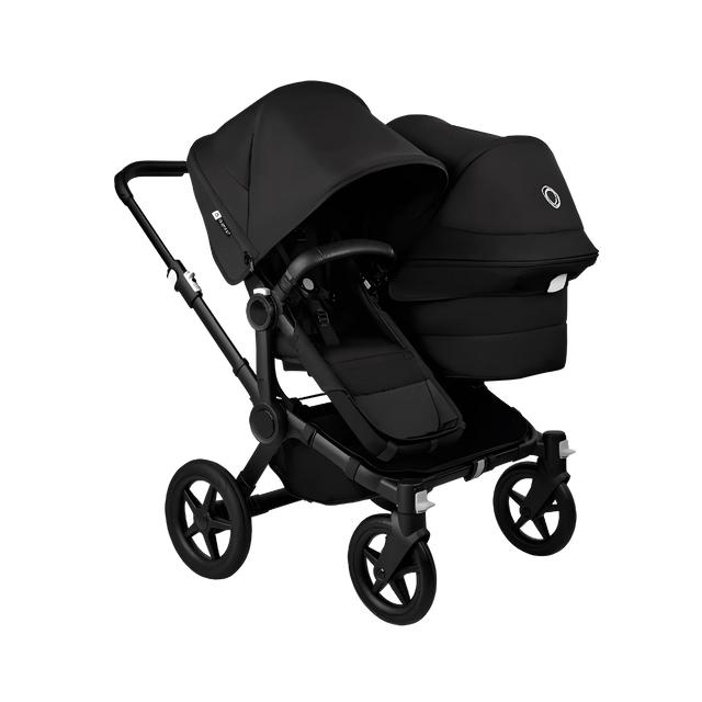 Bugaboo Donkey 5 Duo – en sort søskendevogn med sæde og lift