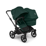 Parently_hyra_syskonvagn_donkey-6-double-bassinet-seat-fw-black-fern-green-complete-front-sides