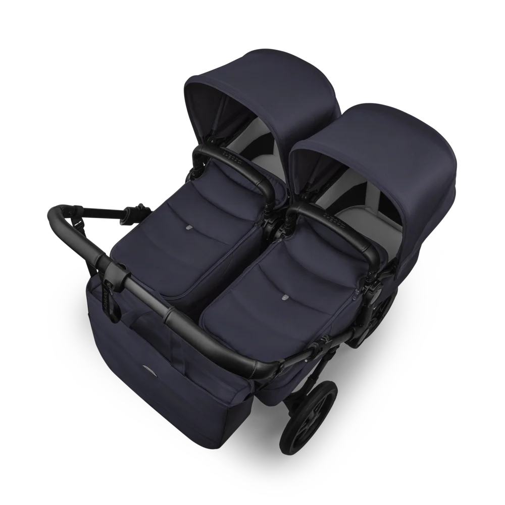 Bugaboo Donkey 6 Twin tvillingvagn Deep Indigo liggdelar ovanifrån
