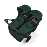 Bugaboo Donkey 6 Twin tvillingvagn Fern Green två liggdelar