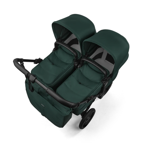 Bugaboo Donkey 6 Twin tvillingvagn Fern Green två liggdelar