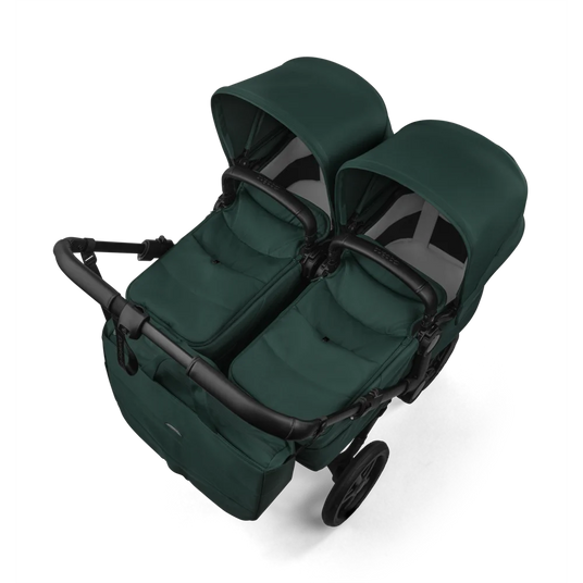 Bugaboo Donkey 6 Twin tvillingvagn Fern Green två liggdelar