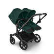Bugaboo Donkey 6 Twin tvillingvagn Fern Green två sittdelar