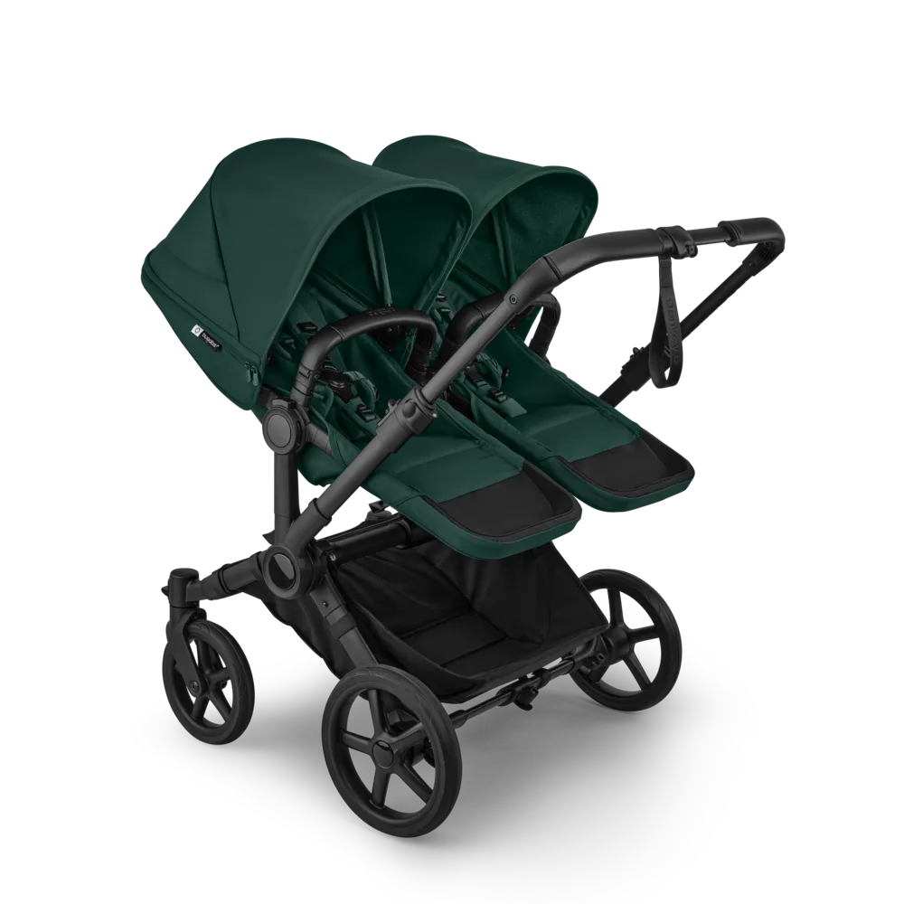 Bugaboo Donkey 6 Twin tvillingvagn Fern Green två sittdelar