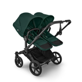 Bugaboo Donkey 6 Twin tvillingvagn Fern Green två sittdelar