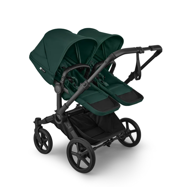 Bugaboo Donkey 6 Twin tvillingvagn Fern Green två sittdelar