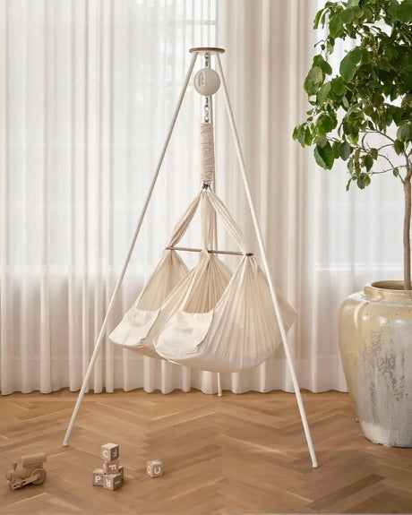 Moonboon Classic Slyngevugge Bundles - Tvillingslyngevugge 6 + Månader / Stativ Original Hängvaggor